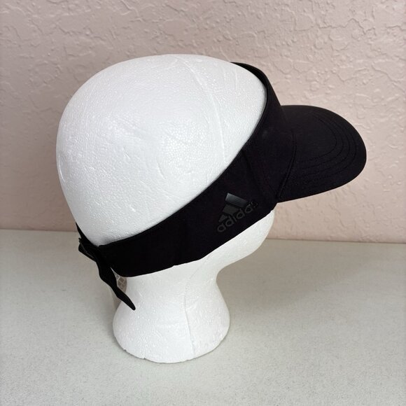 Adidas OSFW Visor NEW Black Tonal Trefoil Logo Adjustable Golf Travel Team - Picture 3 of 8